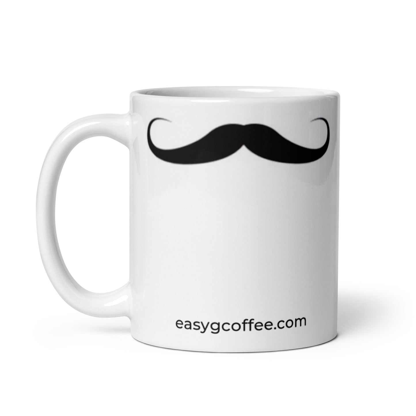 White "Stache" Mug