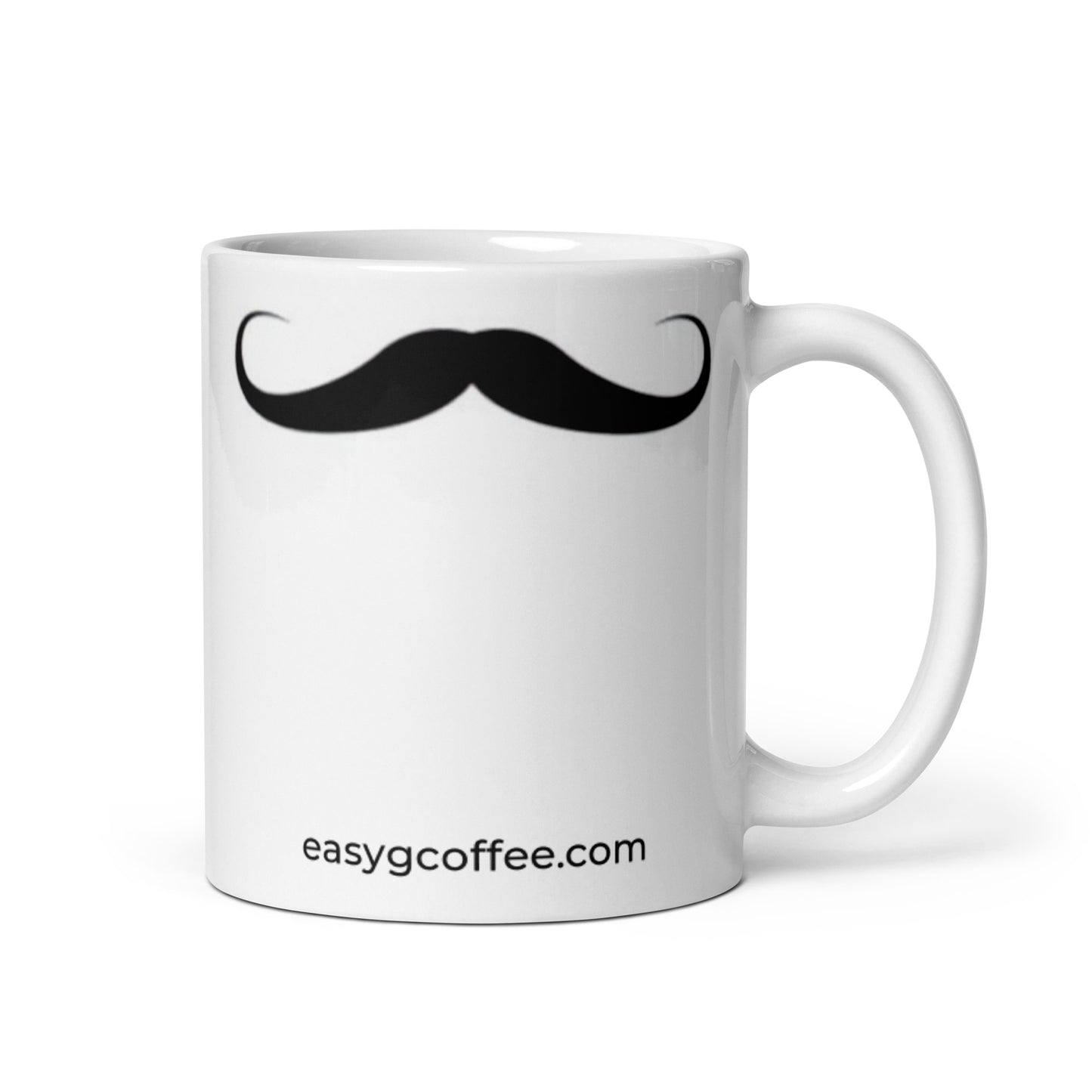 White "Stache" Mug