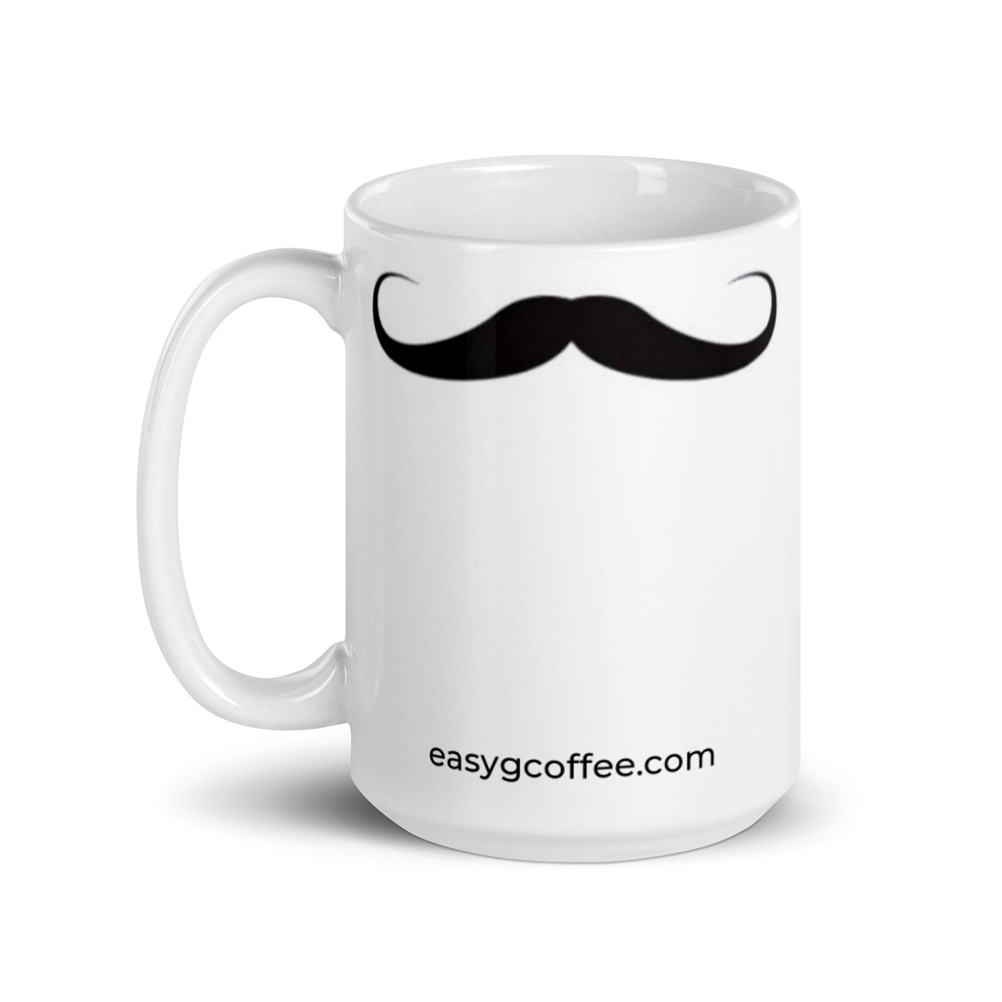 White "Stache" Mug