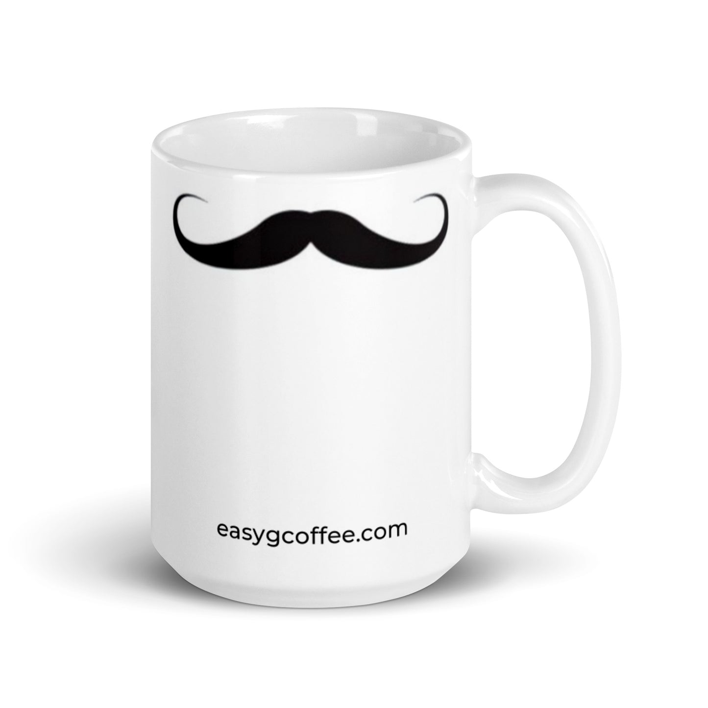 White "Stache" Mug